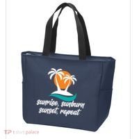Sunrise Sunburn Sunset Repeat Palm Tree Tote Bag thumb 3