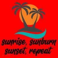 Sunrise Sunburn Sunset Repeat Palm Tree Santa Hat thumb 1