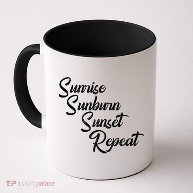 Sunrise Sunburn Sunset Repeat Vintage Coffee Mug