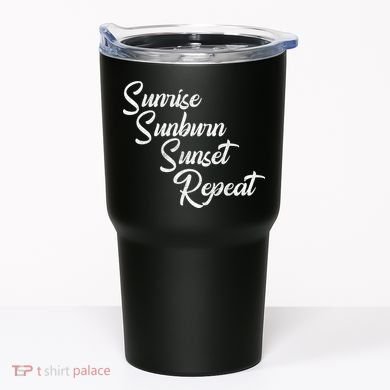 Sunrise Sunburn Sunset Repeat Vintage Tumbler