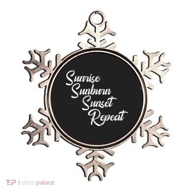 Sunrise Sunburn Sunset Repeat Vintage Ornament