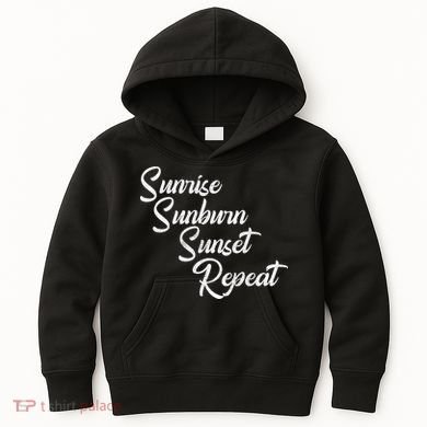 Sunrise Sunburn Sunset Repeat Vintage Kids Hoodie