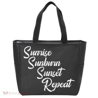 Sunrise Sunburn Sunset Repeat Vintage Tote Bag