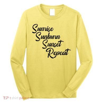 Sunrise Sunburn Sunset Repeat Vintage Long Sleeve Shirt