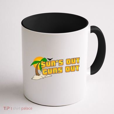 Sun's Got Guns Out Coffee Mug back