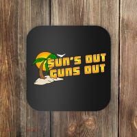 Sun's Got Guns Out Coaster thumb 0