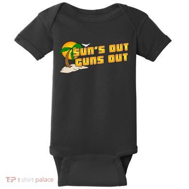 Sun's Got Guns Out Baby Bodysuit