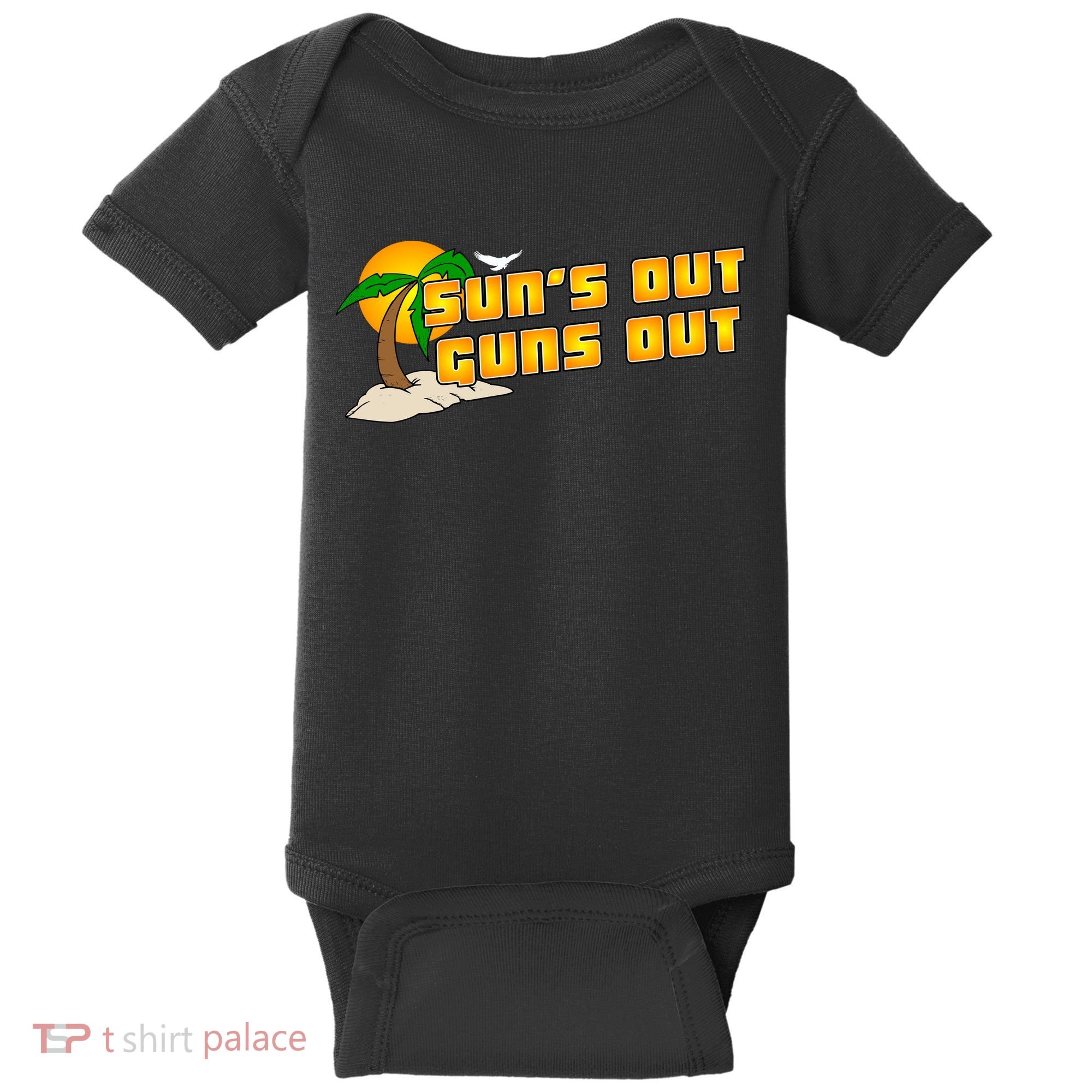 Sun's Got Guns Out Baby Bodysuit