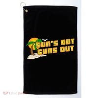 Sun's Got Guns Out Golf Towel thumb 0
