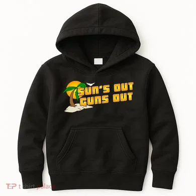 Sun's Got Guns Out Kids Hoodie