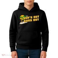Sun's Got Guns Out Kids Hoodie thumb 4