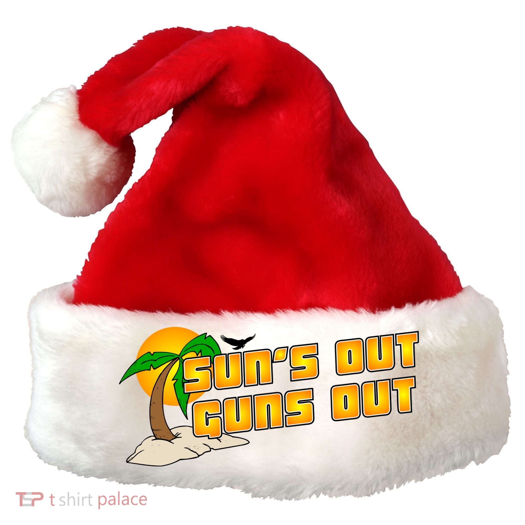 Sun's Got Guns Out Santa Hat