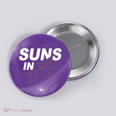 Suns In 4 Playoff Basketball Button