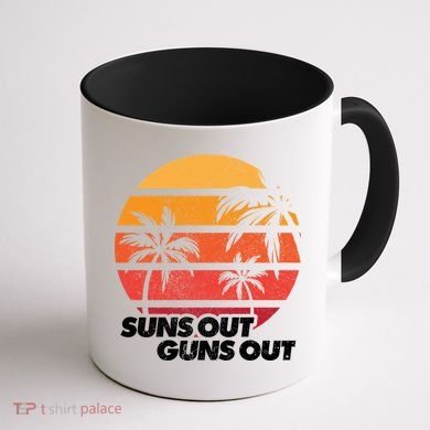 Suns Out Guns Out Coffee Mug back