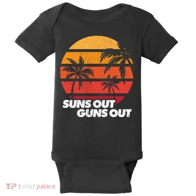 Suns Out Guns Out Baby Bodysuit
