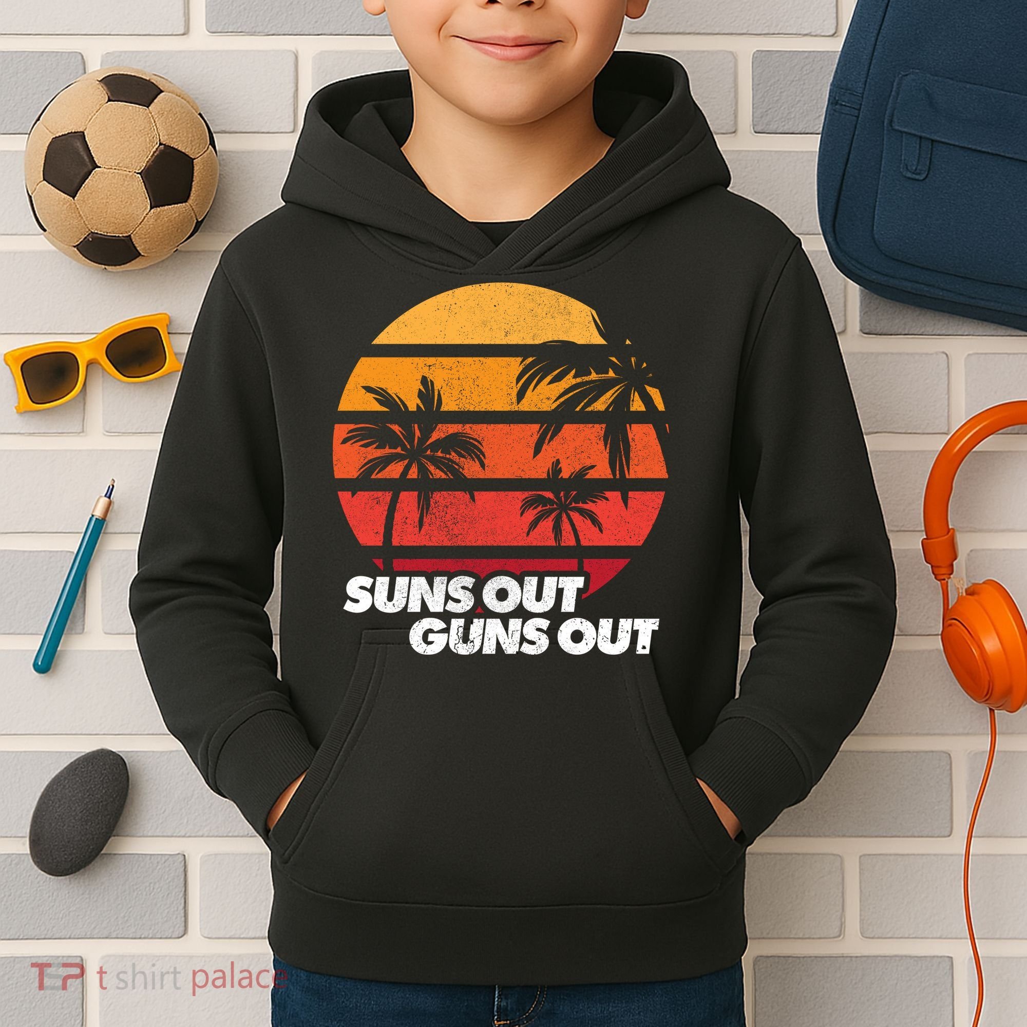 Suns Out Guns Out Kids Hoodie