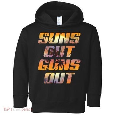 Suns Out Guns Out Summer Toddler Hoodie