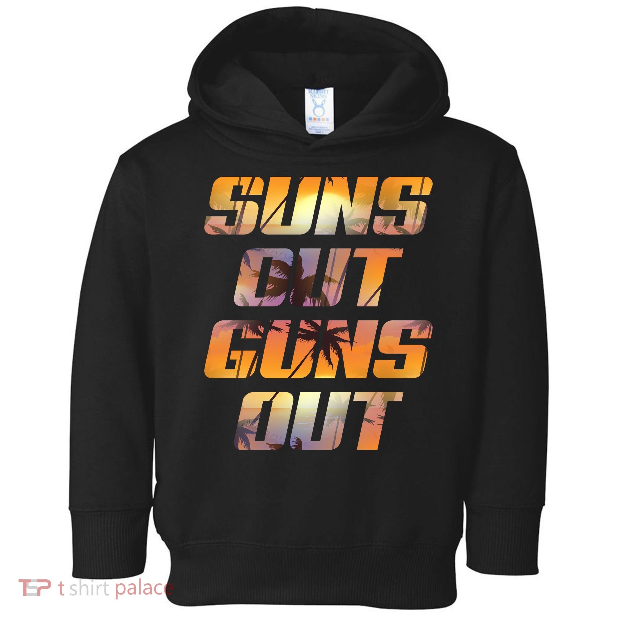 Suns Out Guns Out Summer Toddler Hoodie