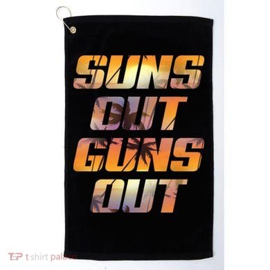 Suns Out Guns Out Summer Golf Towel