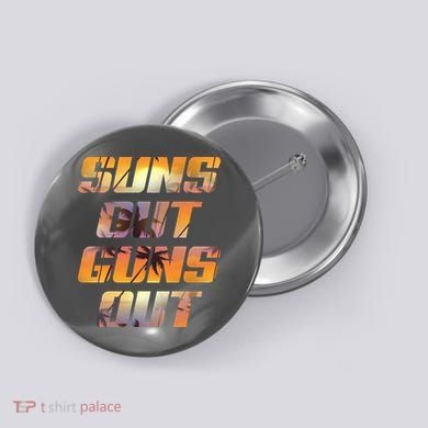 Suns Out Guns Out Summer Button