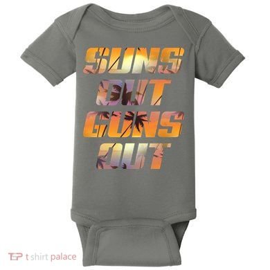Suns Out Guns Out Summer Baby Bodysuit