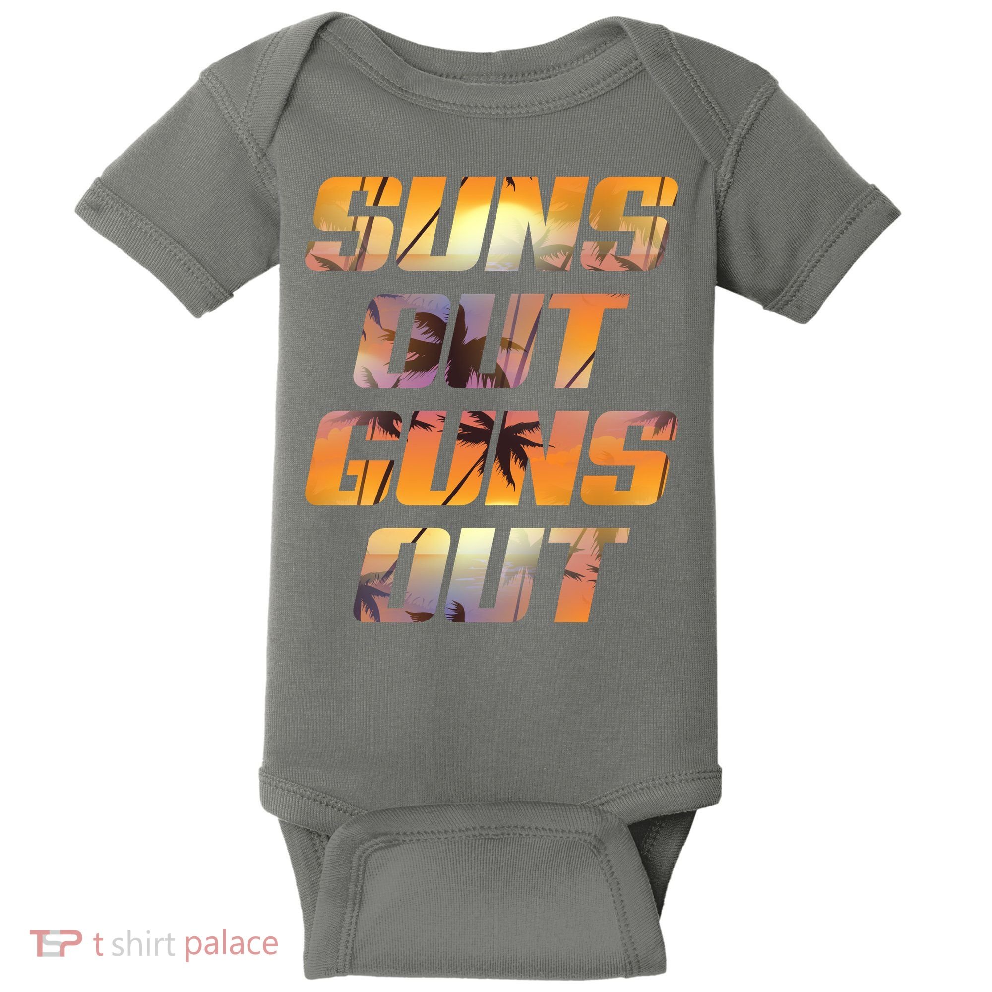 Suns Out Guns Out Summer Baby Bodysuit