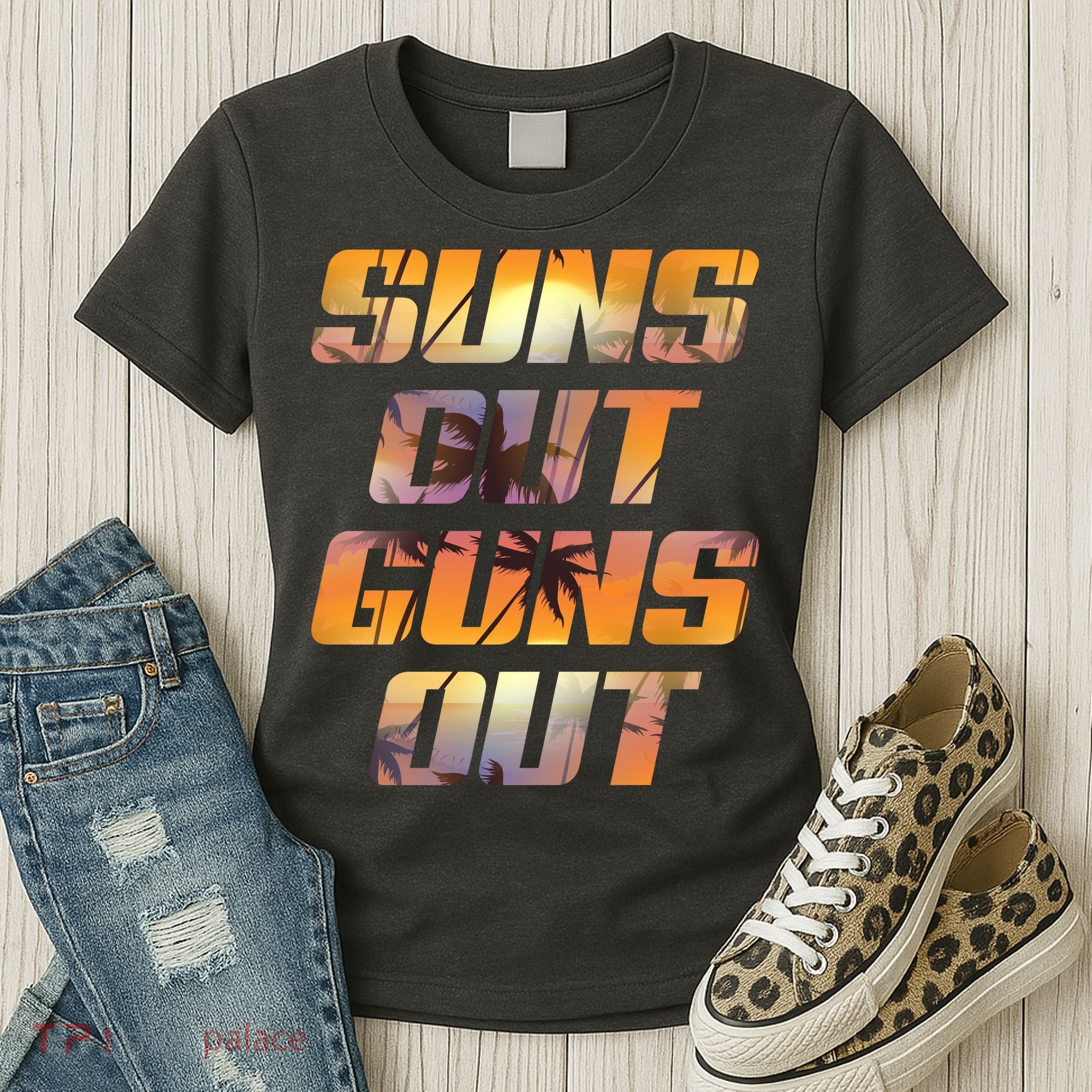 Suns Out Guns Out Summer Women's T-Shirt