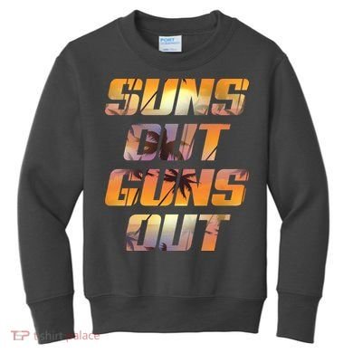 Suns Out Guns Out Summer Kids Sweatshirt