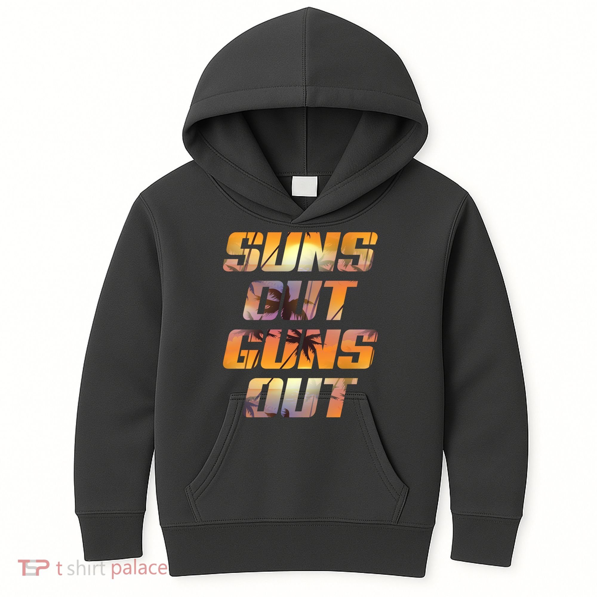 Suns Out Guns Out Summer Kids Hoodie