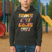 Suns Out Guns Out Summer Kids Hoodie thumb 2