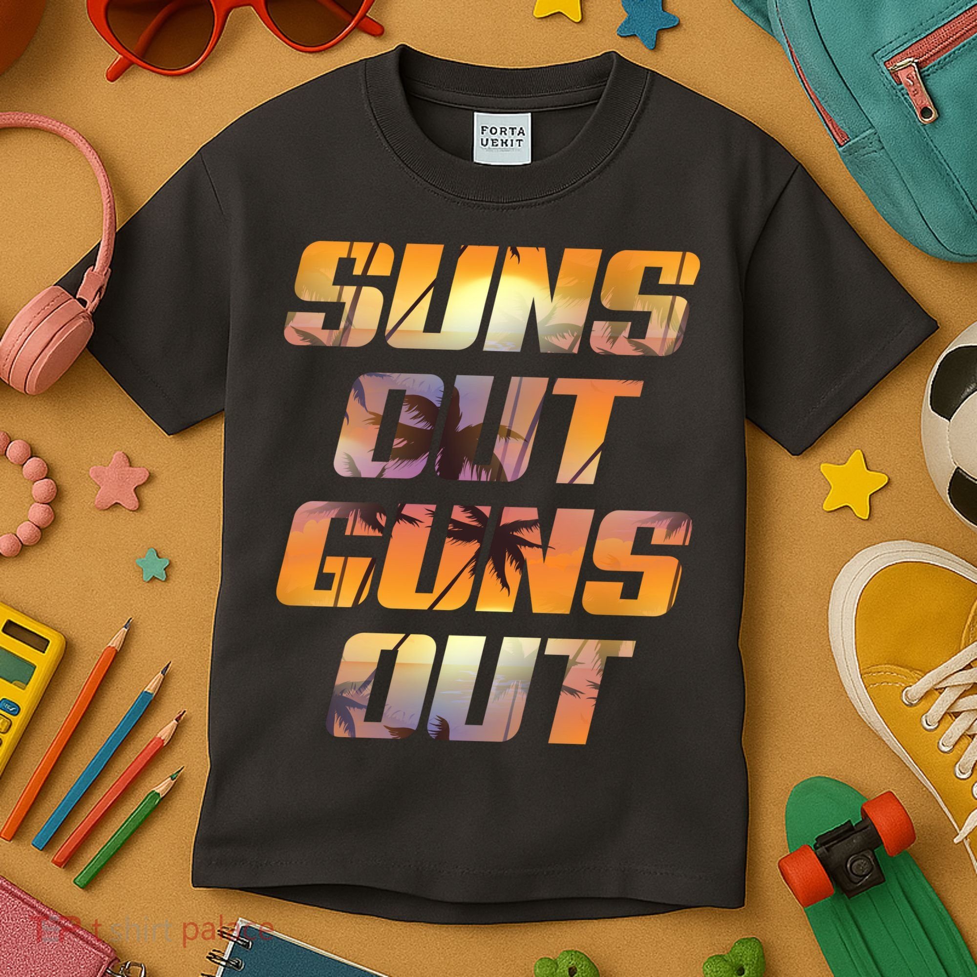 Suns Out Guns Out Summer Kids T-Shirt
