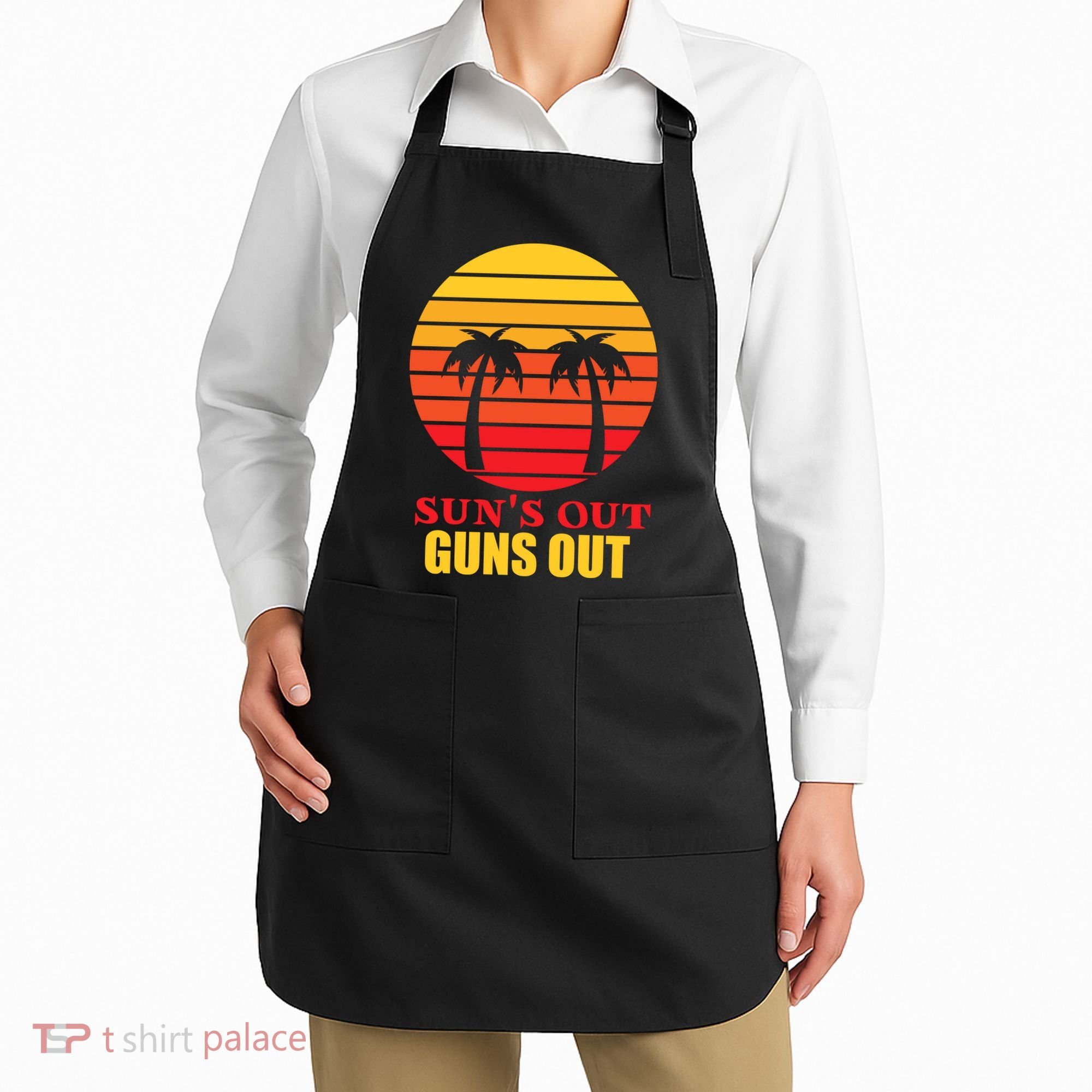 Sun's Out Guns Out Summer Party Apron