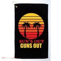 Sun's Out Guns Out Summer Party Golf Towel thumb 0