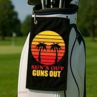 Sun's Out Guns Out Summer Party Golf Towel thumb 2