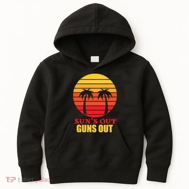 Sun's Out Guns Out Summer Party Kids Hoodie