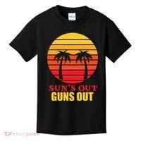 Sun's Out Guns Out Summer Party Kids T-Shirt thumb 0