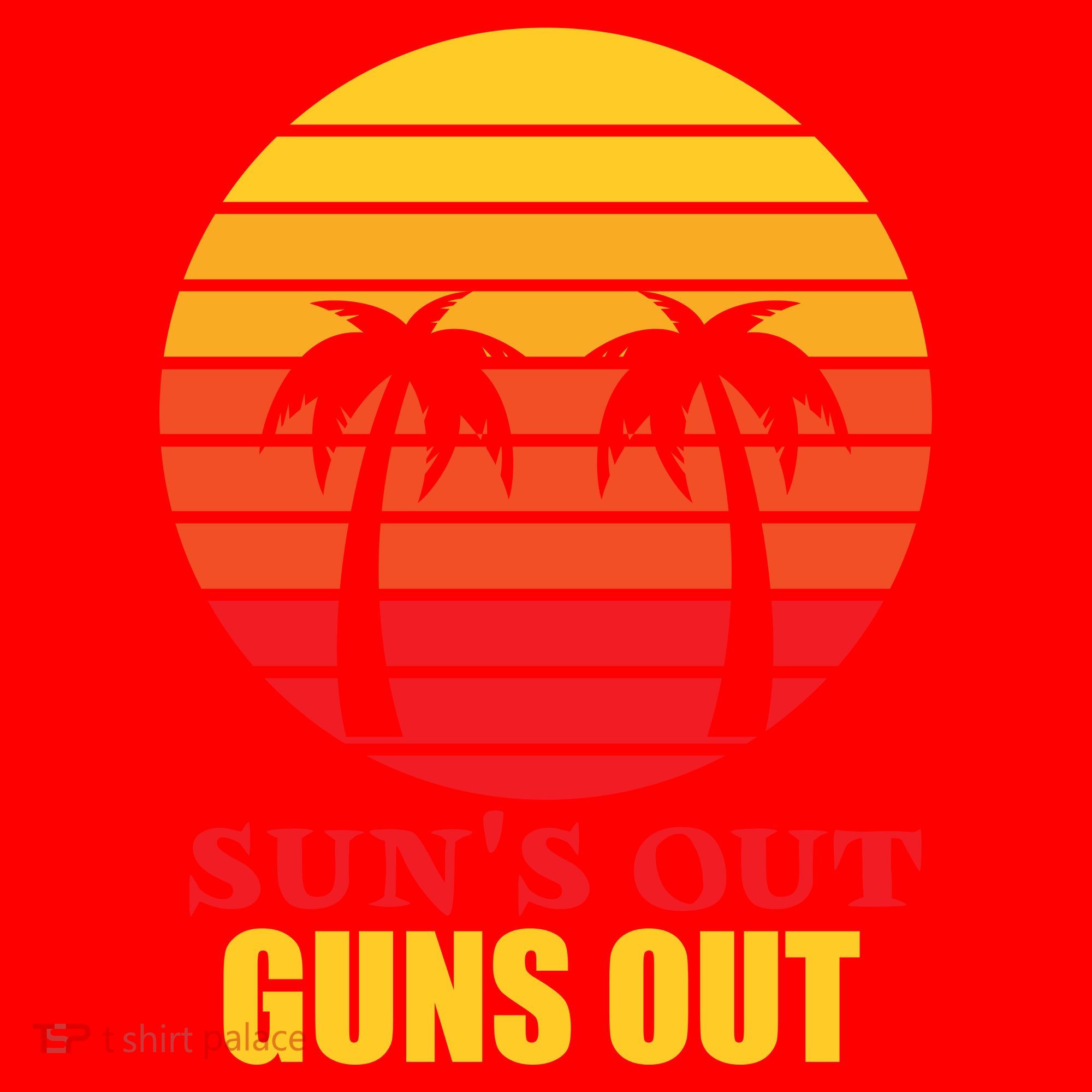 Sun's Out Guns Out Summer Party Santa Hat