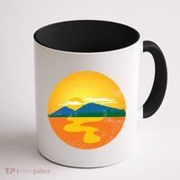 Sunset And Mountains Coffee Mug thumb 1
