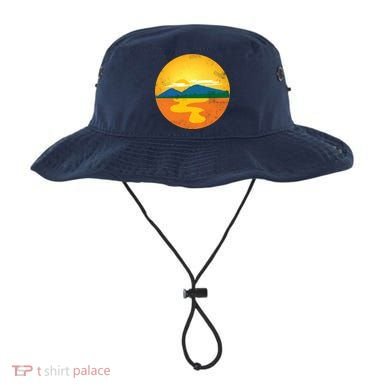Sunset And Mountains Bucket Hat