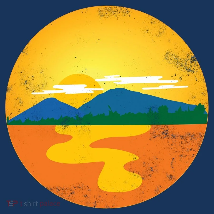 Sunset And Mountains Bucket Hat
