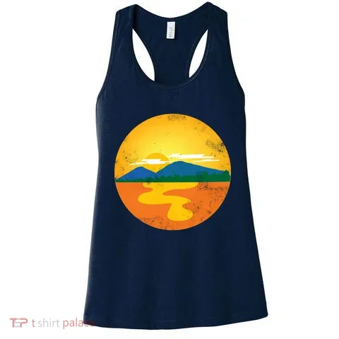 Sunset And Mountains Women's Tank Top in the selected color