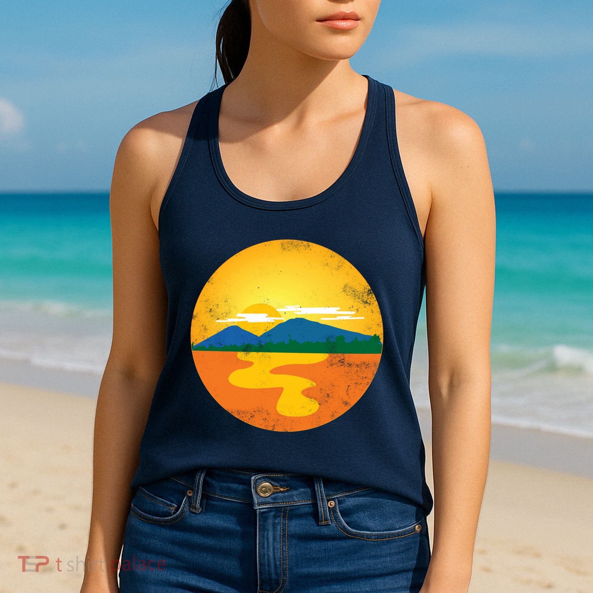 Sunset And Mountains Women's Tank Top