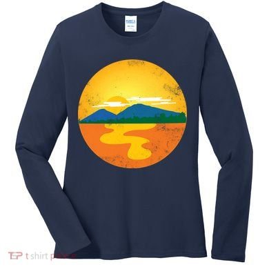 Sunset And Mountains Women's Long Sleeve Shirt