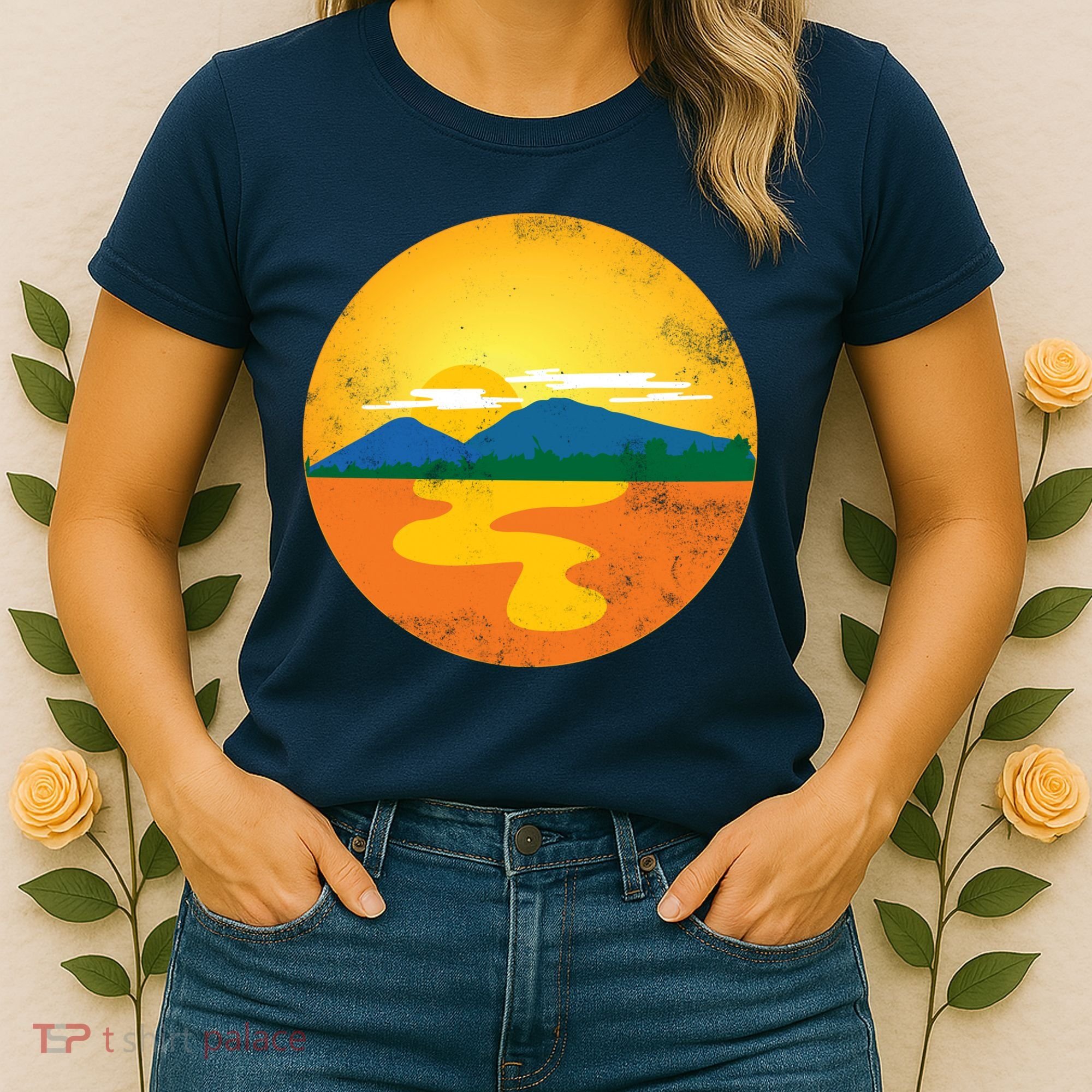 Sunset And Mountains Women's T-Shirt