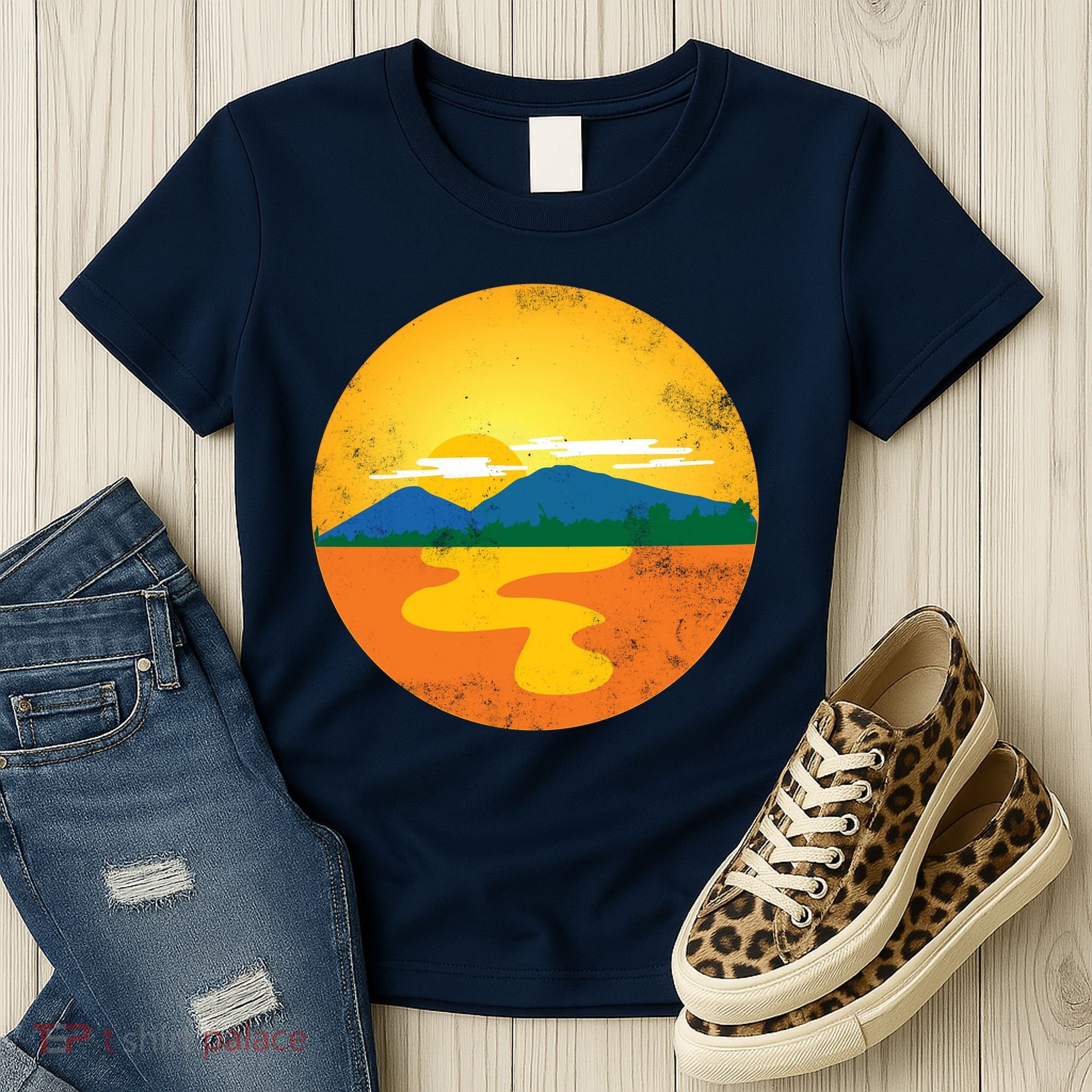 Sunset And Mountains Women's T-Shirt