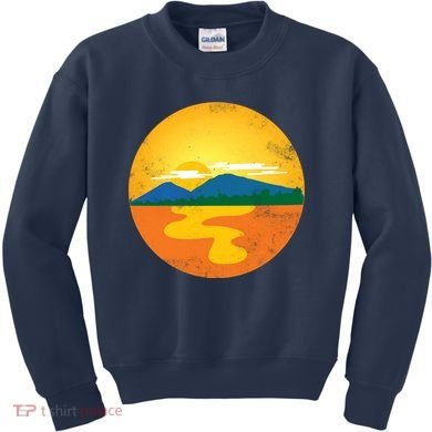 Sunset And Mountains Kids Sweatshirt