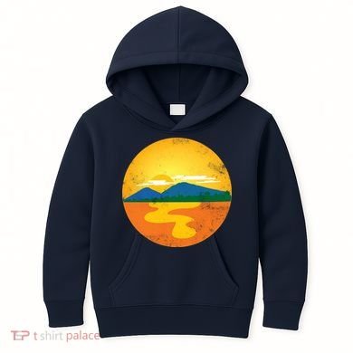 Sunset And Mountains Kids Hoodie