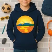Sunset And Mountains Kids Hoodie thumb 2
