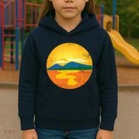 Sunset And Mountains Kids Hoodie thumb 3