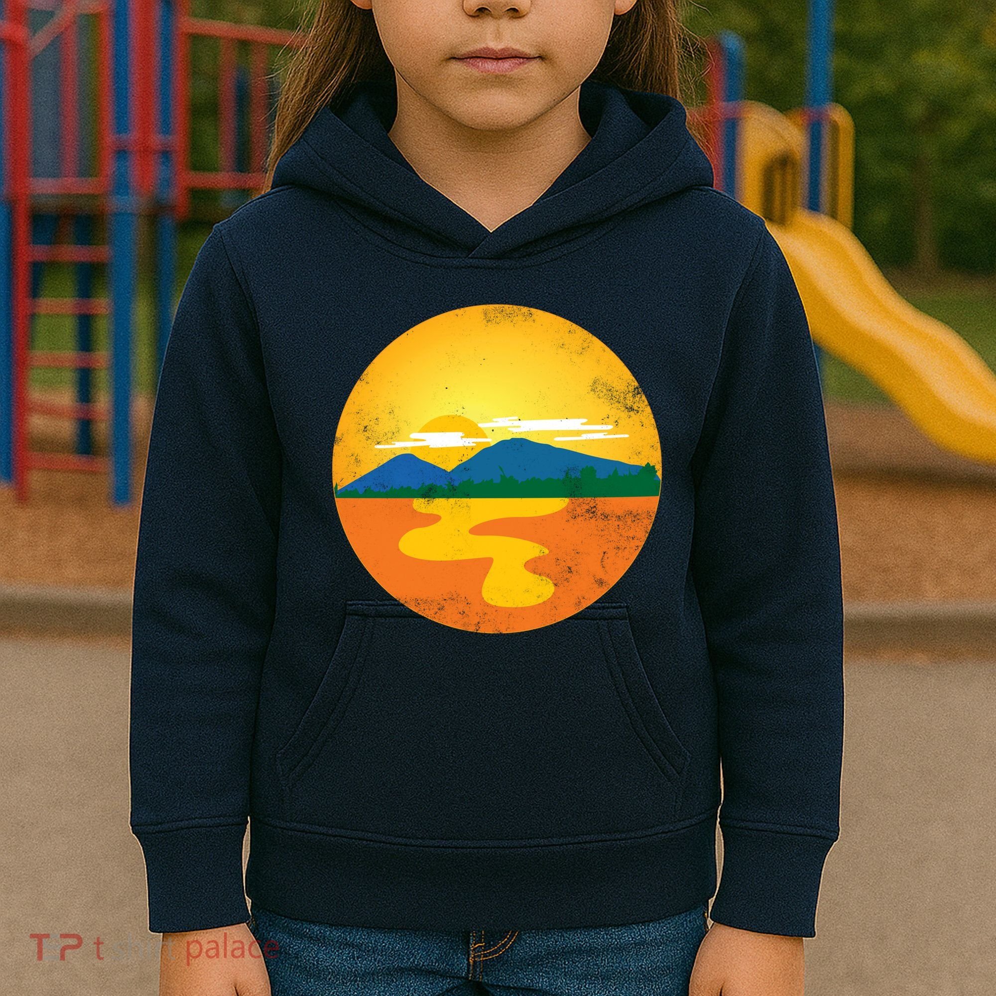 Sunset And Mountains Kids Hoodie